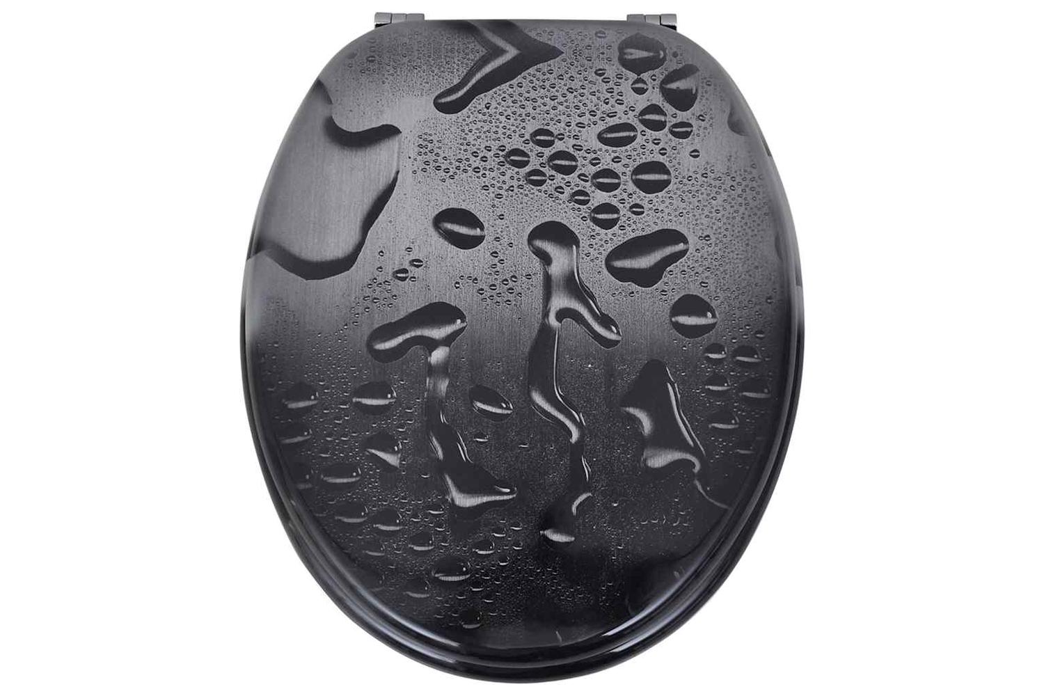 Vidaxl 141482 Toilet Seat With Mdf Lid Water Drop Design-4