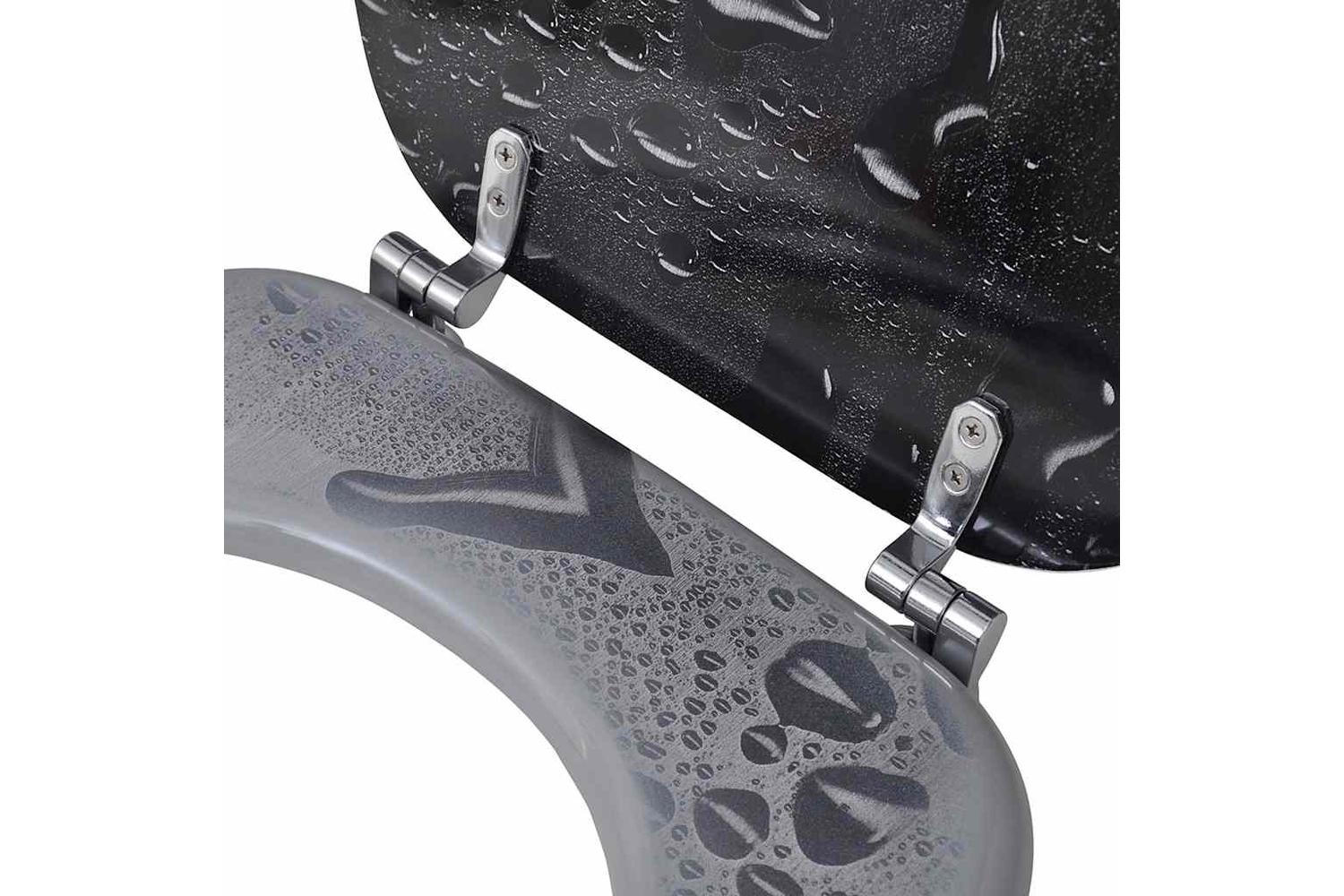 Vidaxl 141482 Toilet Seat With Mdf Lid Water Drop Design-7