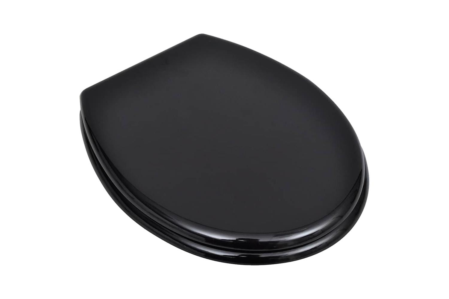 Vidaxl 275908 Toilet Seats With Lids 2 Pcs Mdf Black-2
