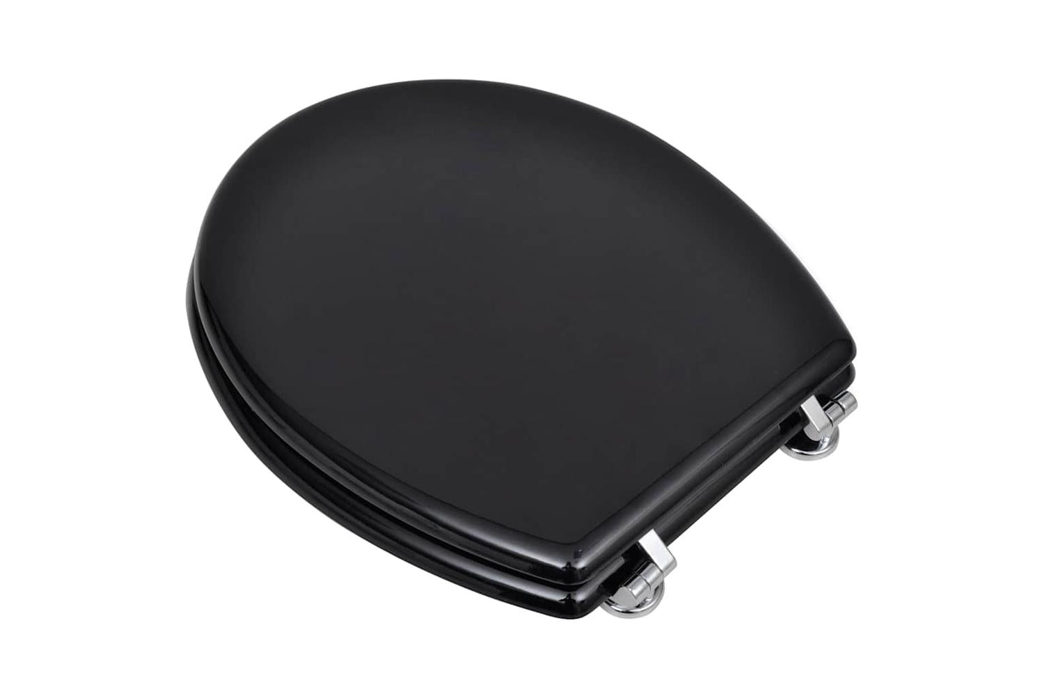 Vidaxl 275908 Toilet Seats With Lids 2 Pcs Mdf Black-3