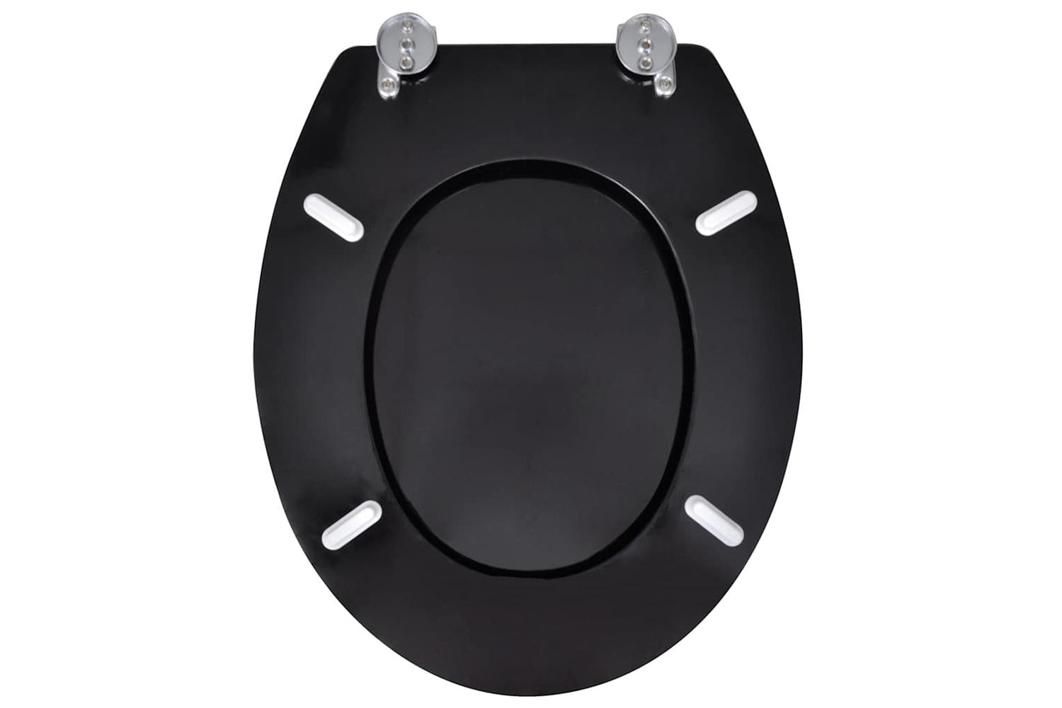 Vidaxl 275908 Toilet Seats With Lids 2 Pcs Mdf Black-5