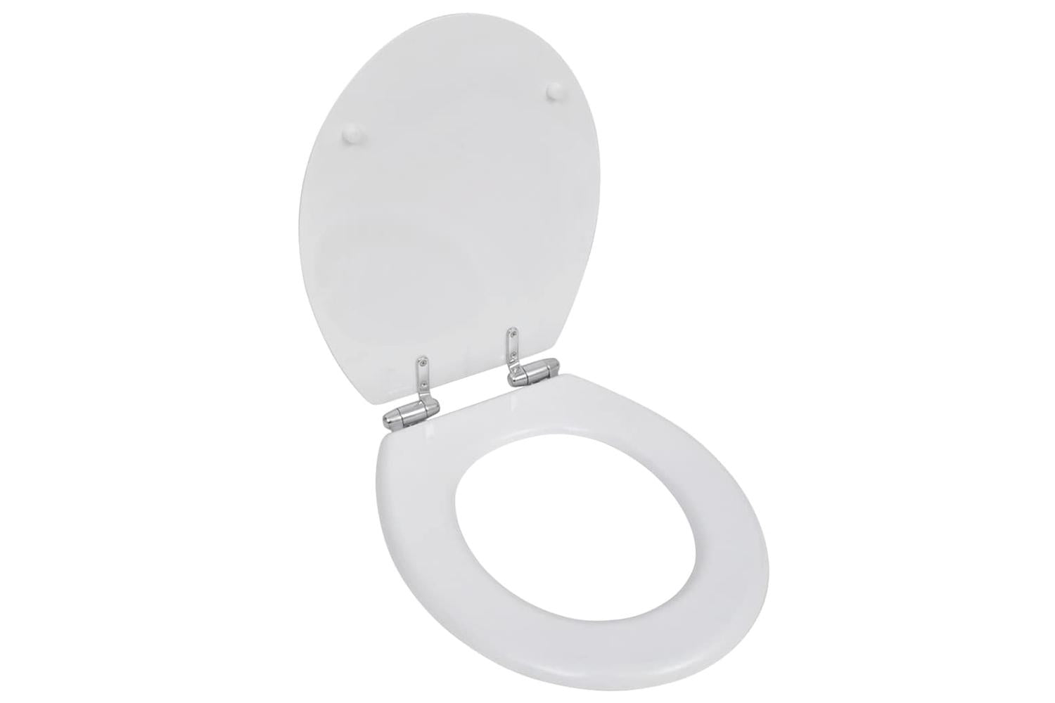 Vidaxl 275885 Toilet Seats With Soft Close Lids 2 Pcs Mdf White-2