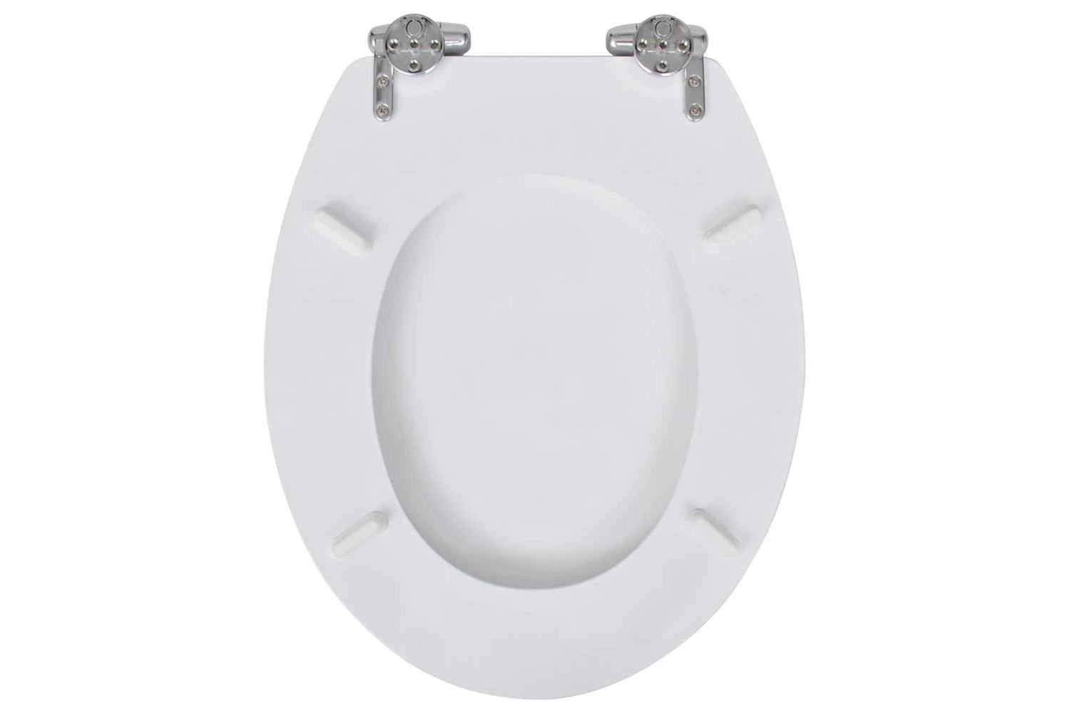 Vidaxl 275885 Toilet Seats With Soft Close Lids 2 Pcs Mdf White-5