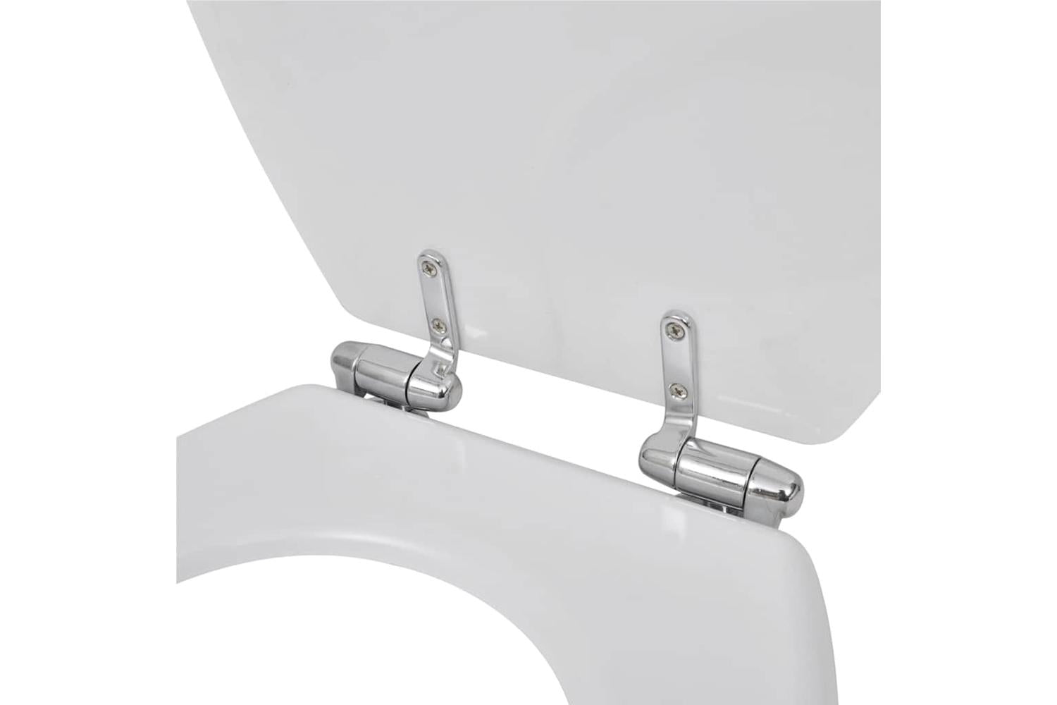 Vidaxl 275885 Toilet Seats With Soft Close Lids 2 Pcs Mdf White-6