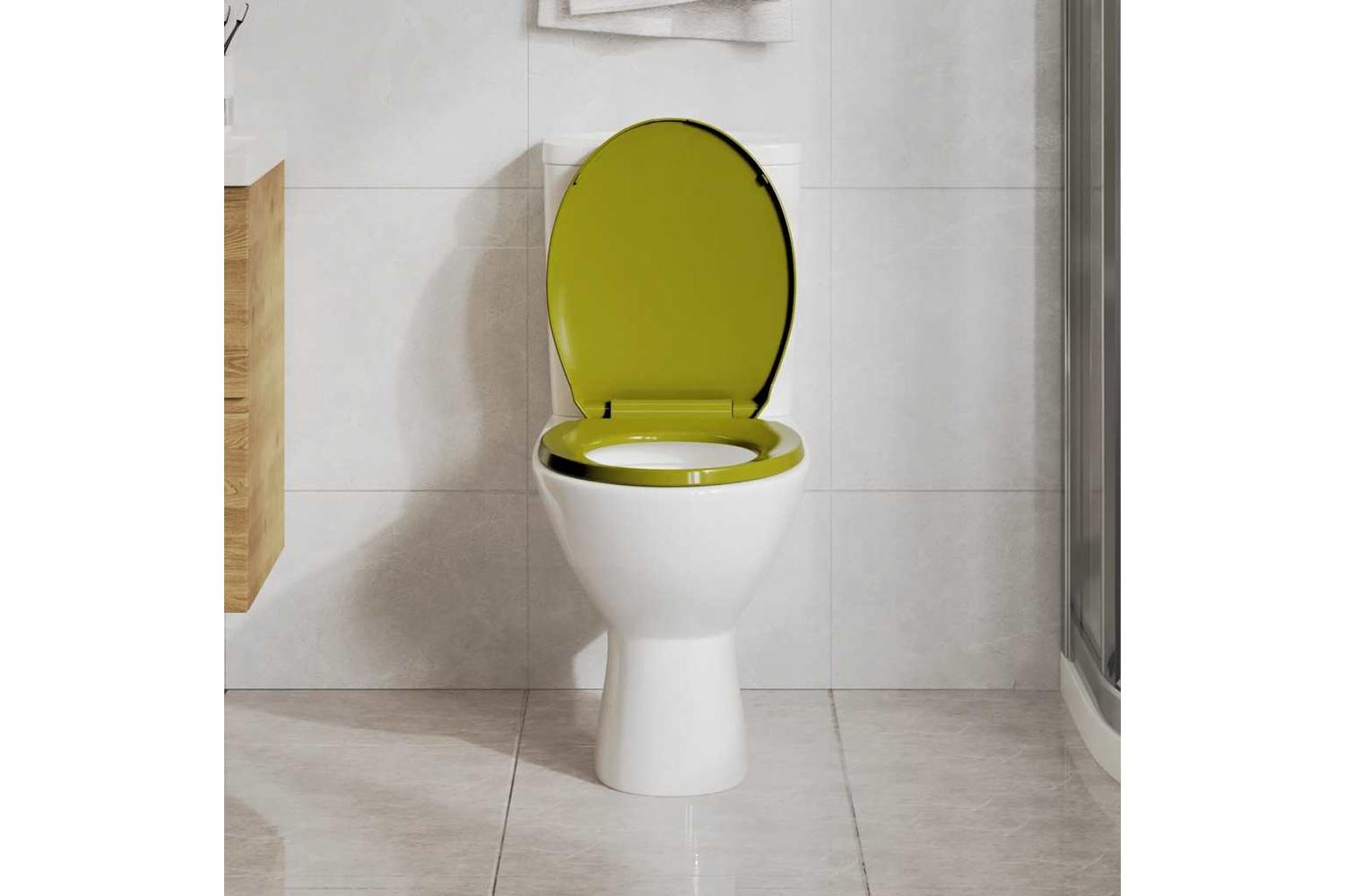 Vidaxl 145824 Soft-close Toilet Seat Green Oval-2