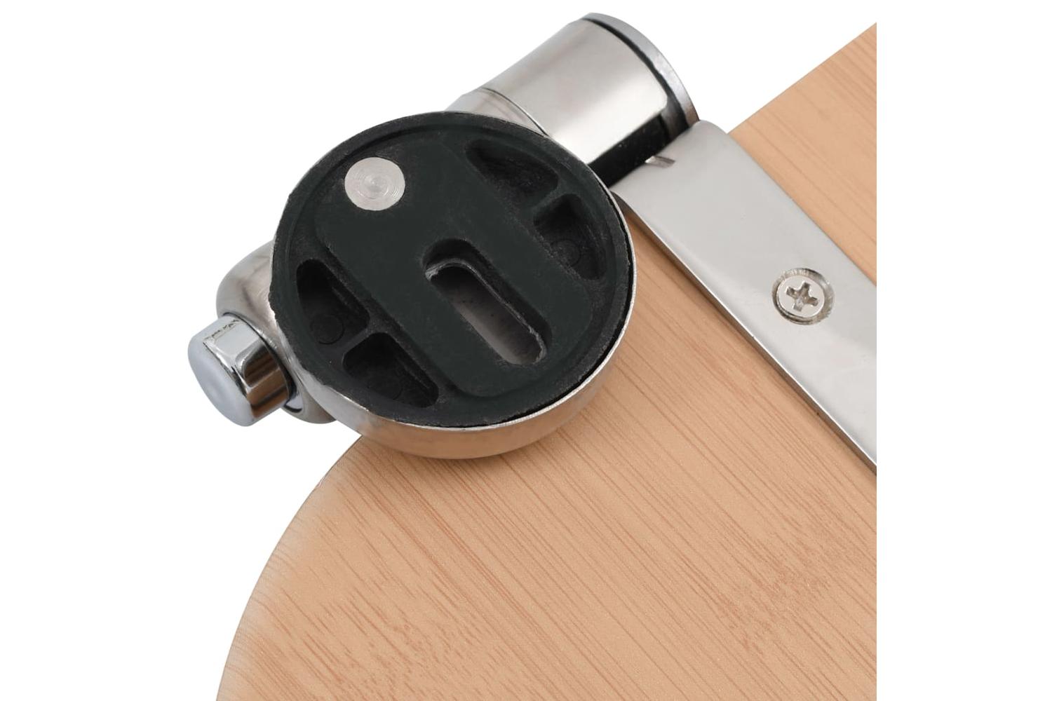 Vidaxl 143926 Wc Toilet Seat With Soft Close Lid Mdf Bamboo Design-7