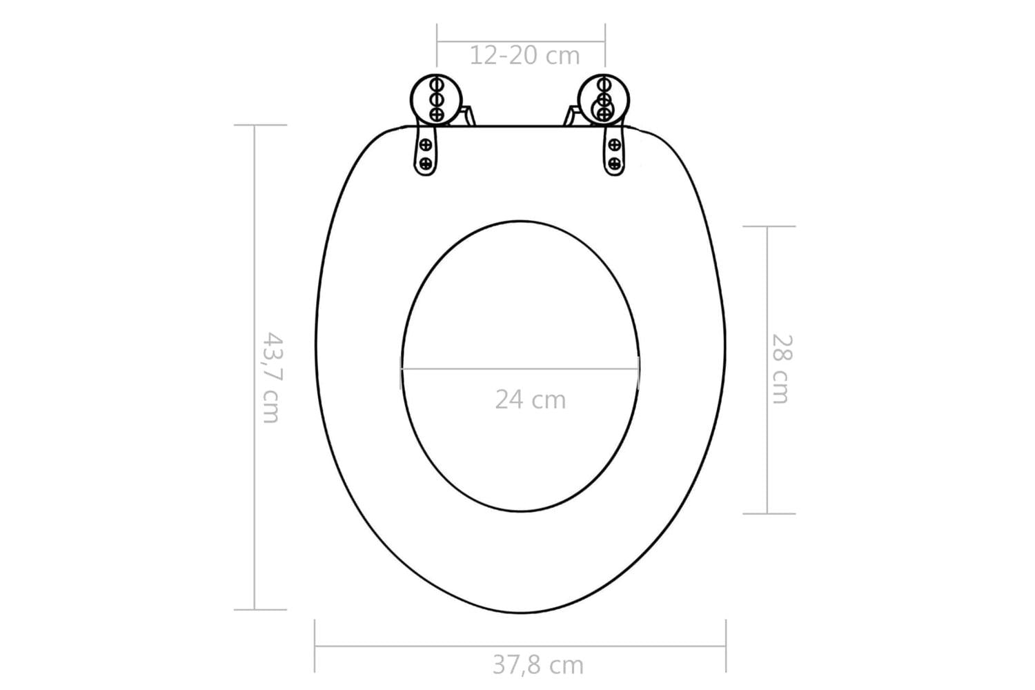 Vidaxl 143926 Wc Toilet Seat With Soft Close Lid Mdf Bamboo Design-9