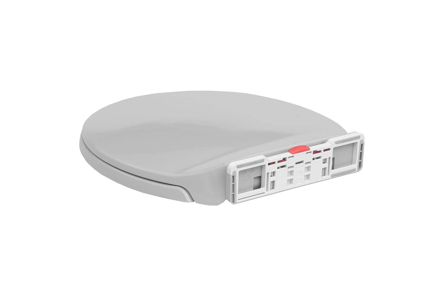Vidaxl 145815 Soft-close Toilet Seat Quick Release Light Grey Oval-5