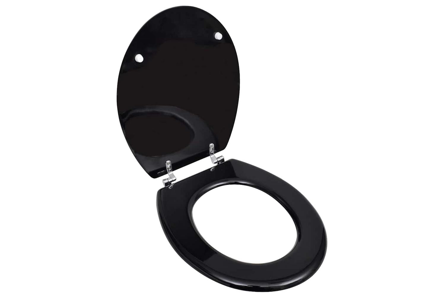 Vidaxl 140802 Wc Toilet Seat Mdf Lid Simple Design Black
