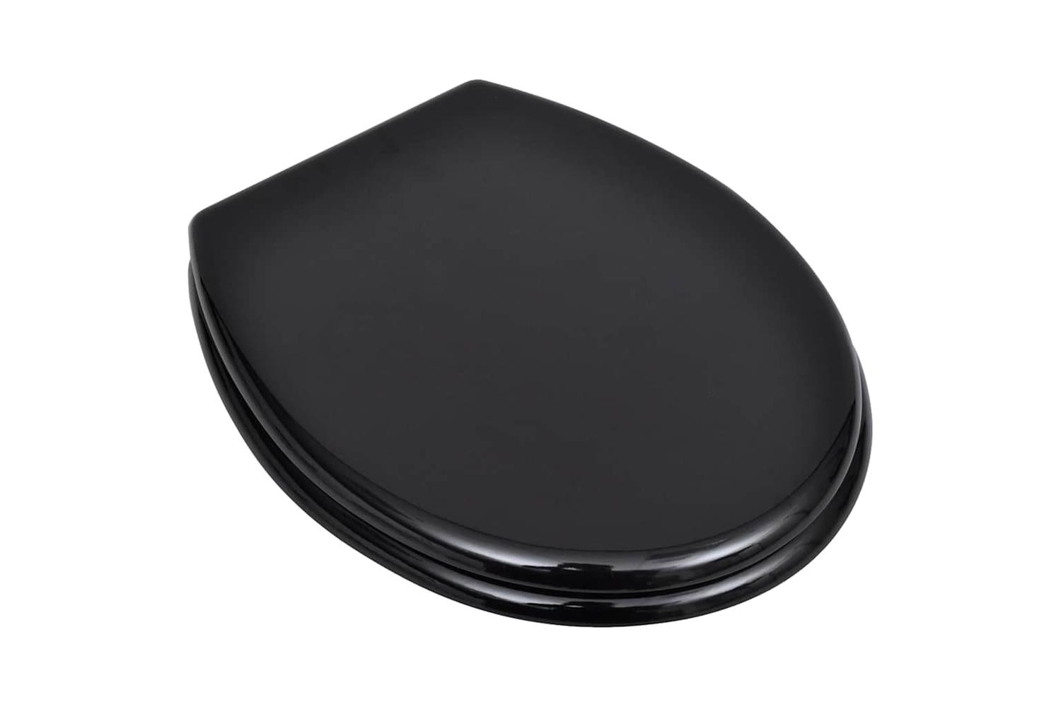 Vidaxl 140802 Wc Toilet Seat Mdf Lid Simple Design Black-2