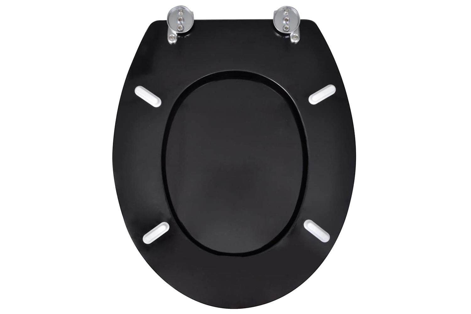 Vidaxl 140802 Wc Toilet Seat Mdf Lid Simple Design Black-5