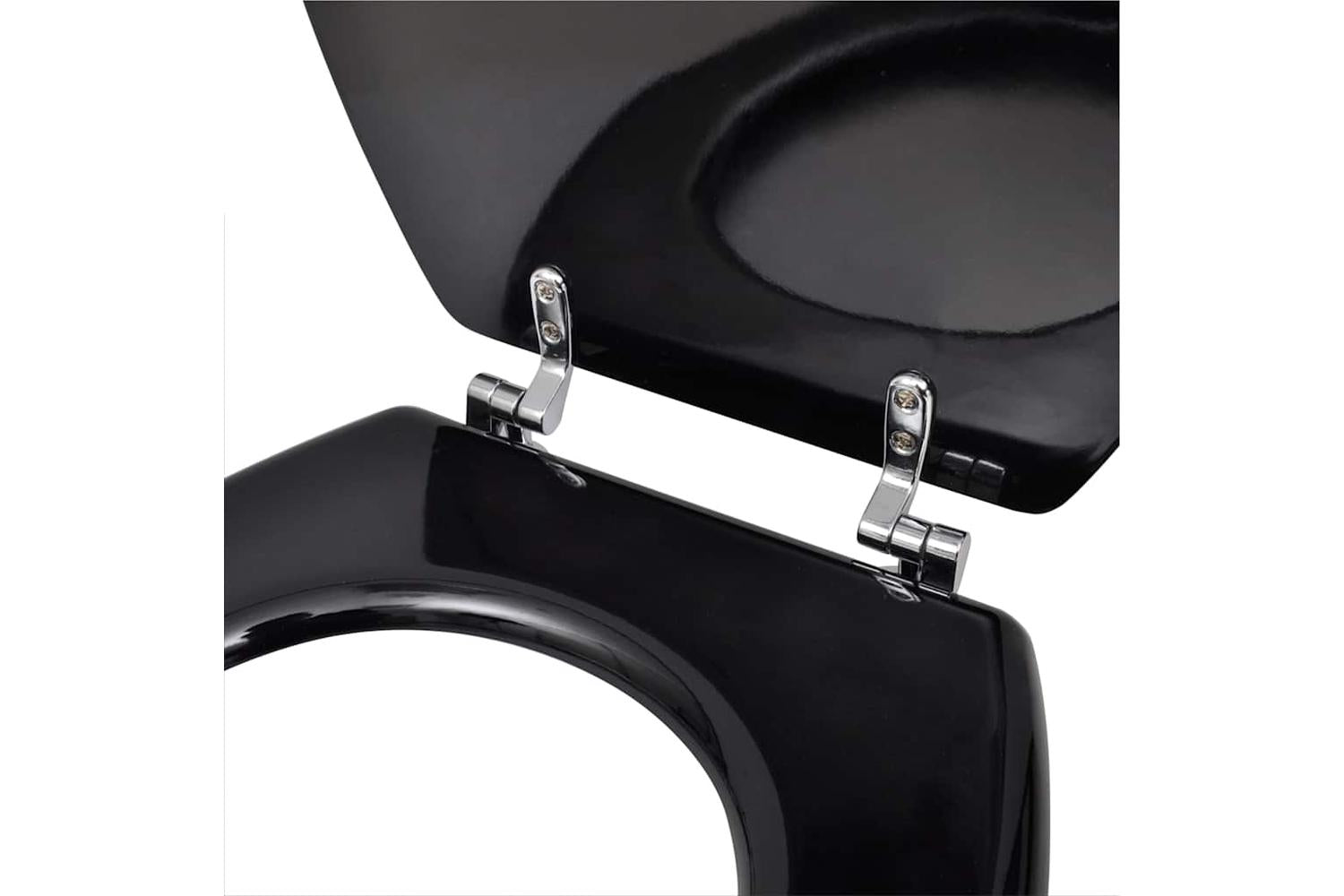 Vidaxl 140802 Wc Toilet Seat Mdf Lid Simple Design Black-6