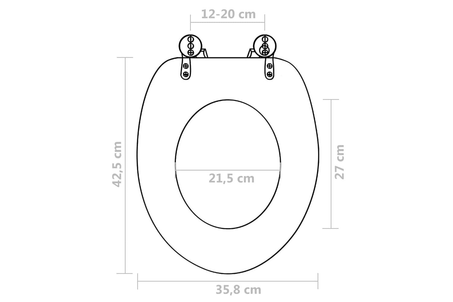 Vidaxl 140802 Wc Toilet Seat Mdf Lid Simple Design Black-9