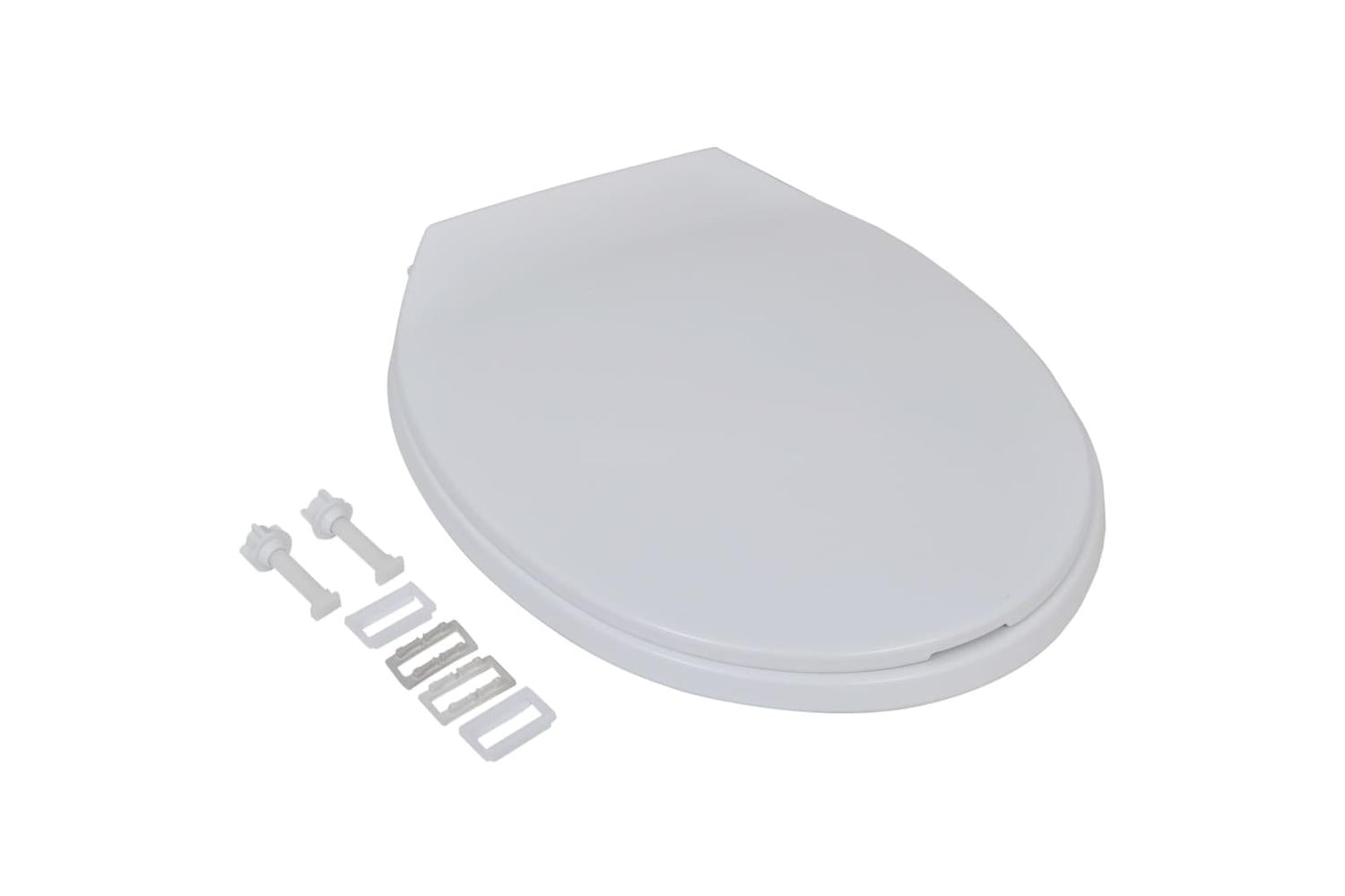 Vidaxl 275927 Toilet Seats With Soft Close Lids 2 Pcs Plastic White-2