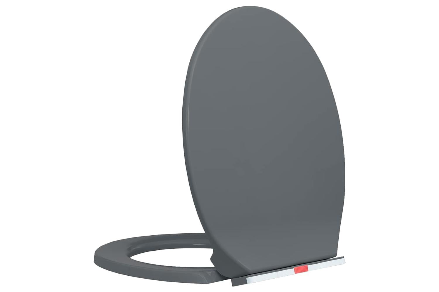 Vidaxl 145817 Soft-close Toilet Seat Quick Release Grey Oval-3