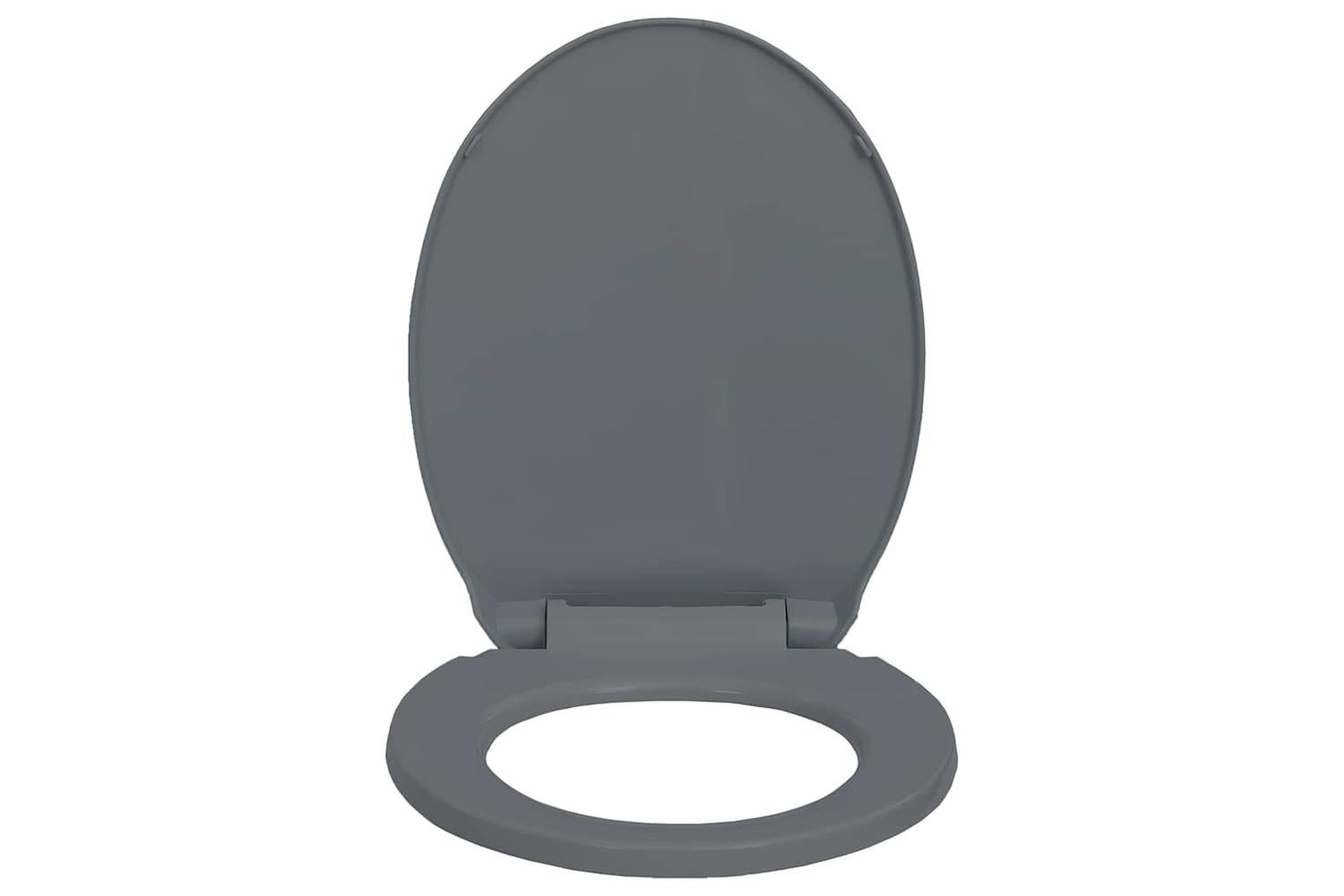 Vidaxl 145817 Soft-close Toilet Seat Quick Release Grey Oval-4