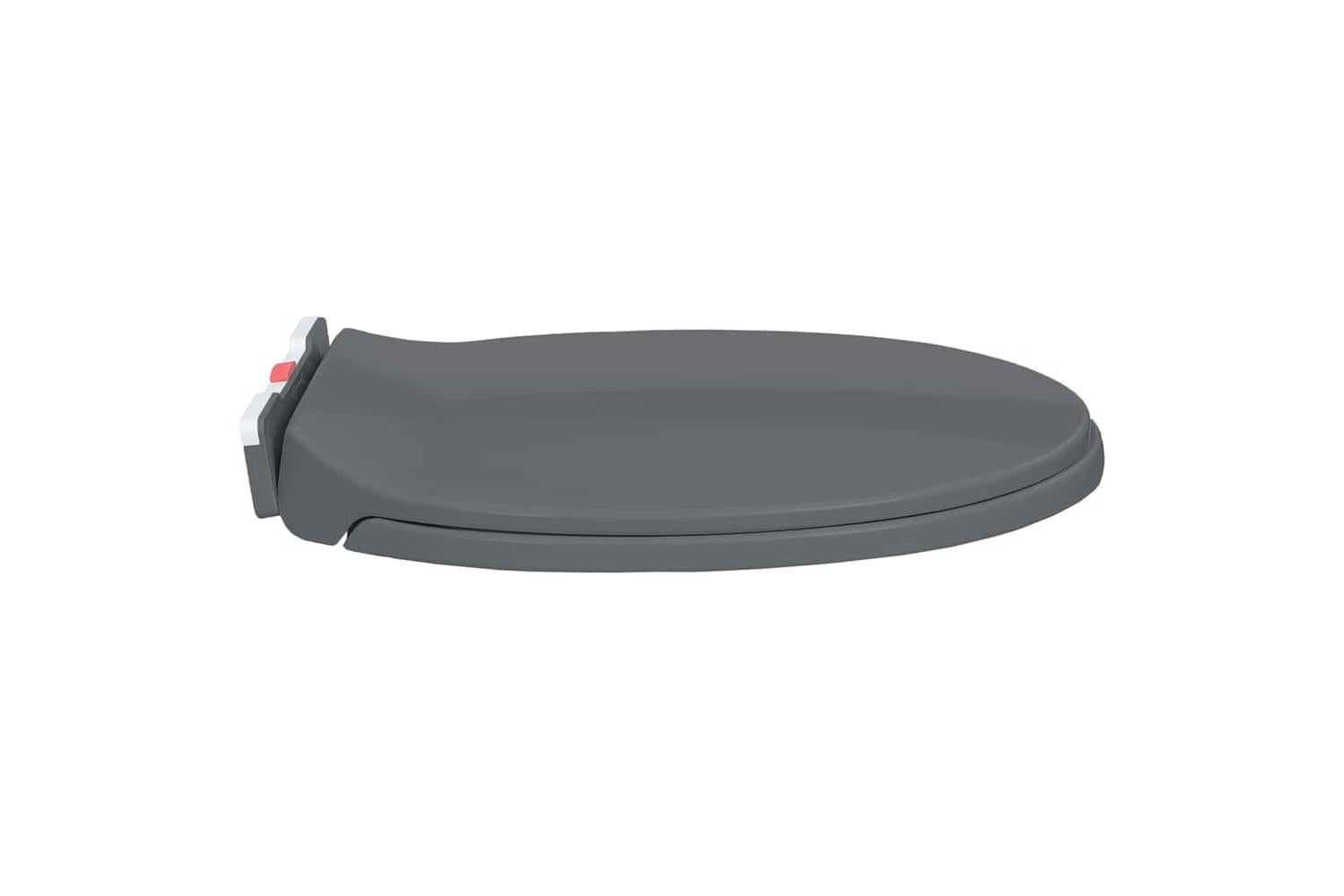 Vidaxl 145817 Soft-close Toilet Seat Quick Release Grey Oval-5