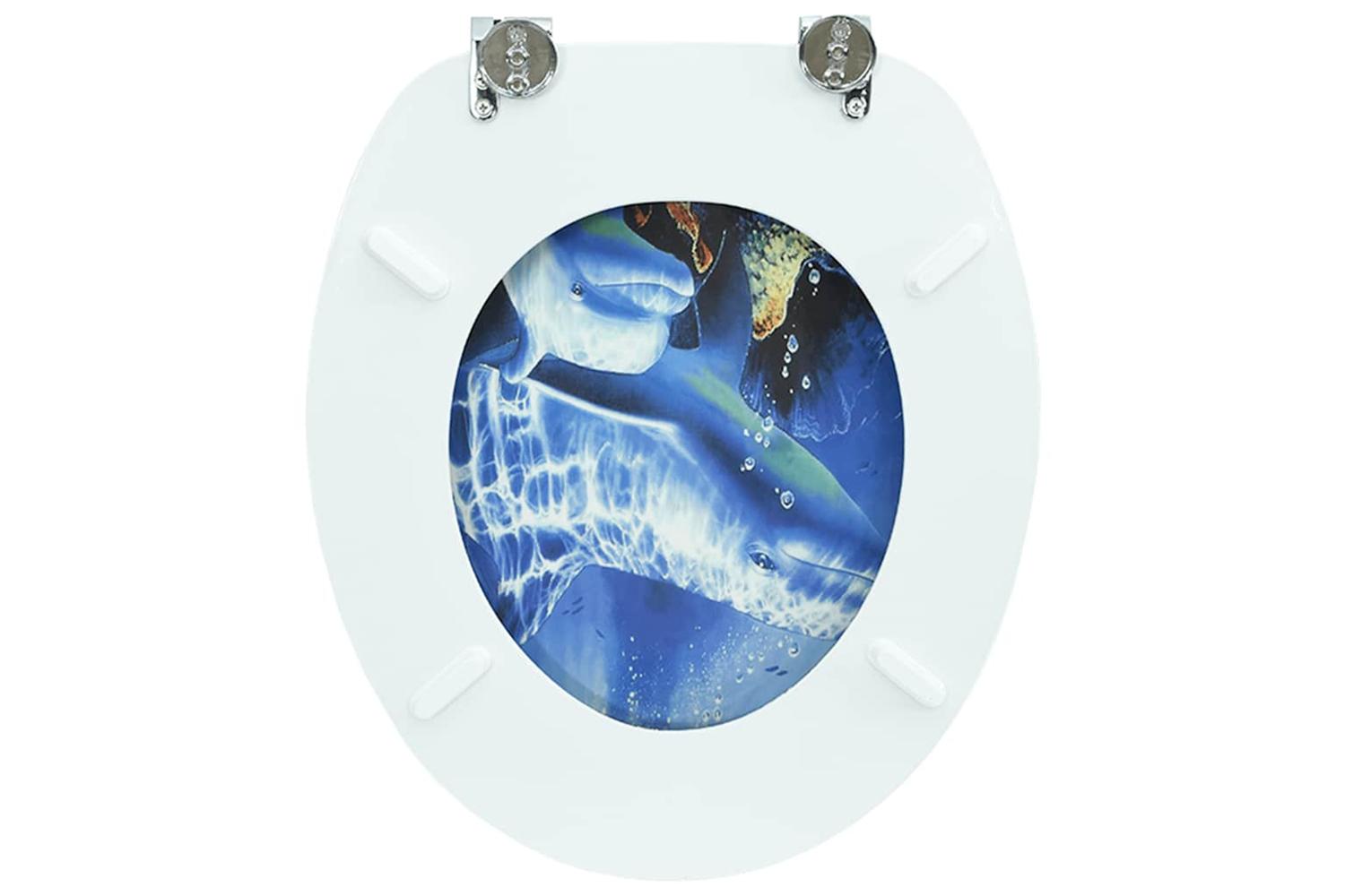 Vidaxl 140806 Wc Toilet Seat Mdf Lid Dolphins-6