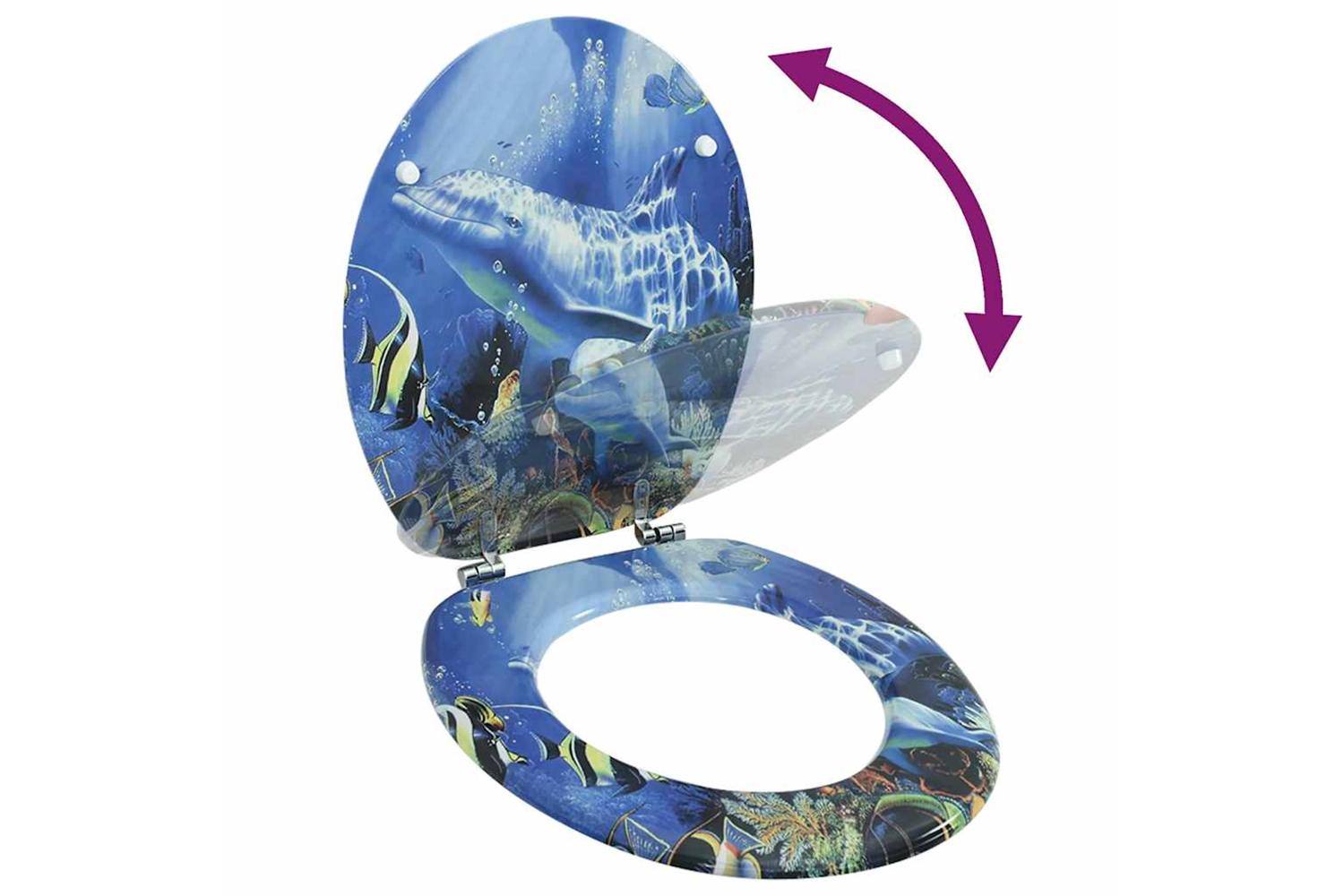 Vidaxl 140806 Wc Toilet Seat Mdf Lid Dolphins-7