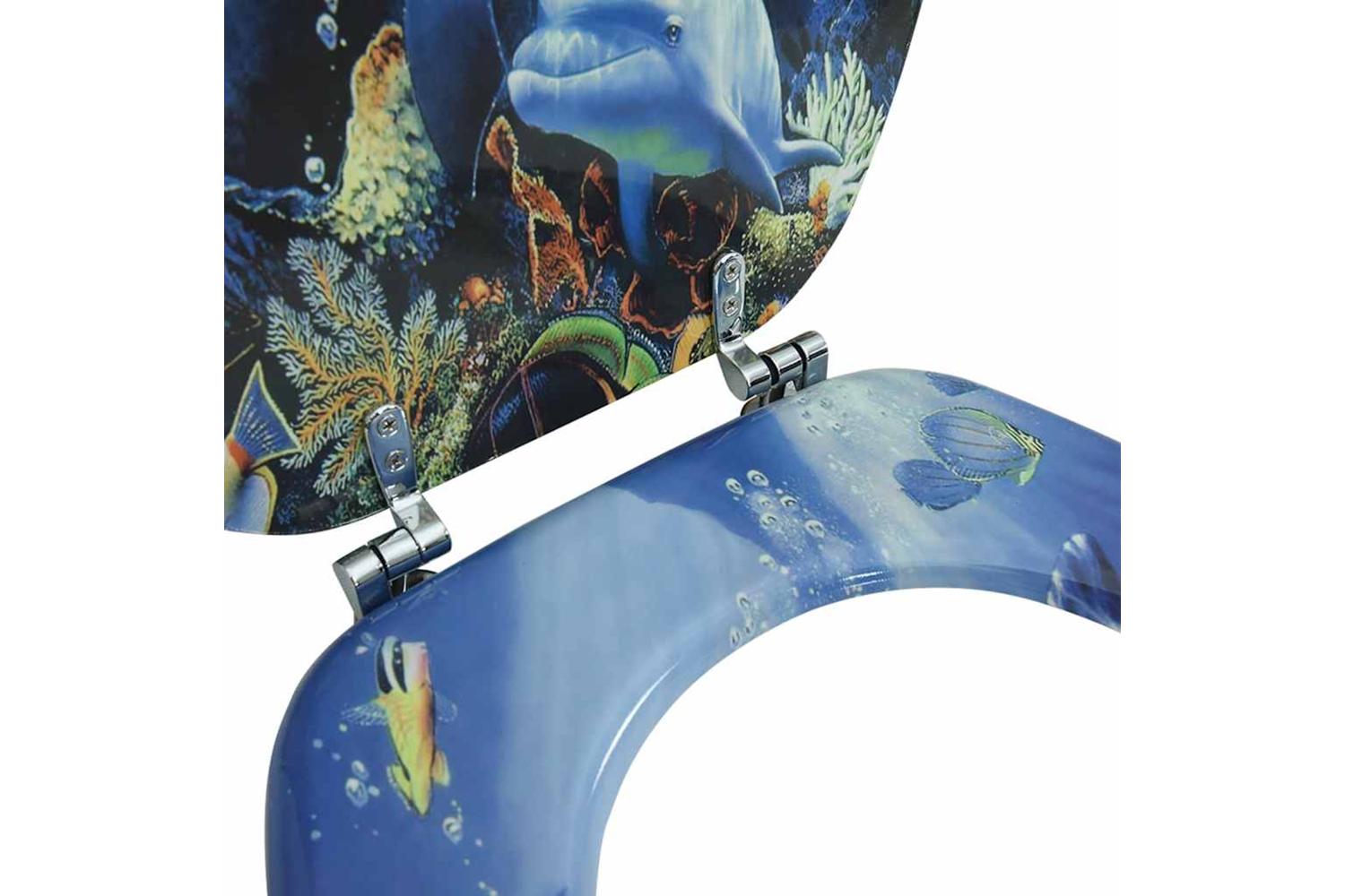Vidaxl 140806 Wc Toilet Seat Mdf Lid Dolphins-8