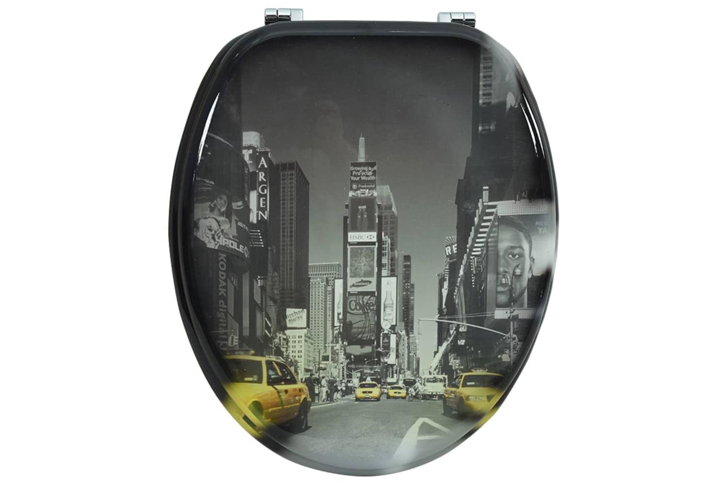 Vidaxl 141481 Toilet Seat With Mdf Lid New York Design-3