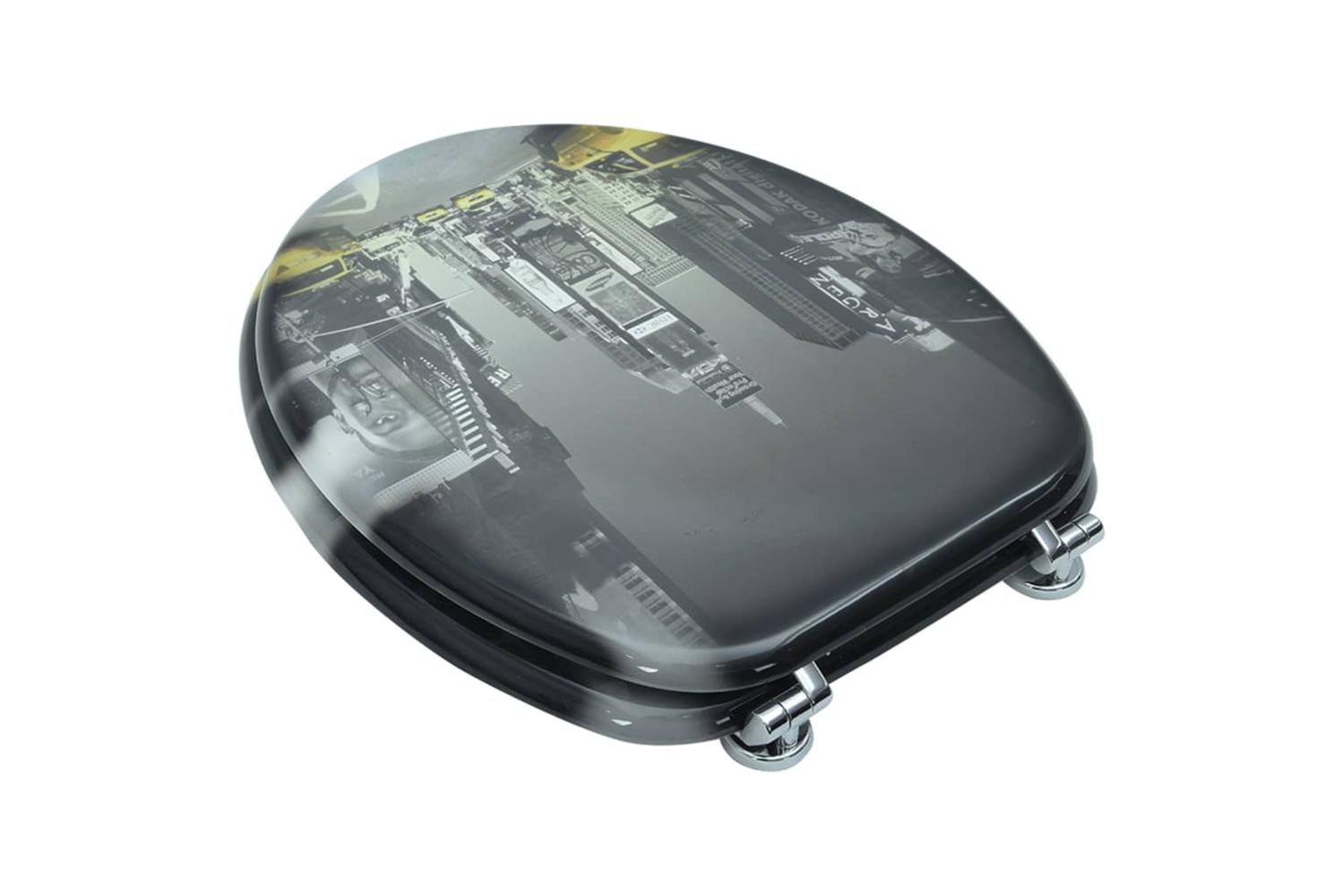 Vidaxl 141481 Toilet Seat With Mdf Lid New York Design-4