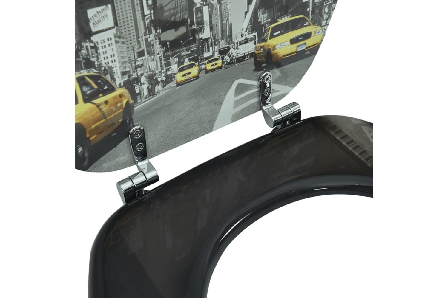 Vidaxl 141481 Toilet Seat With Mdf Lid New York Design-8