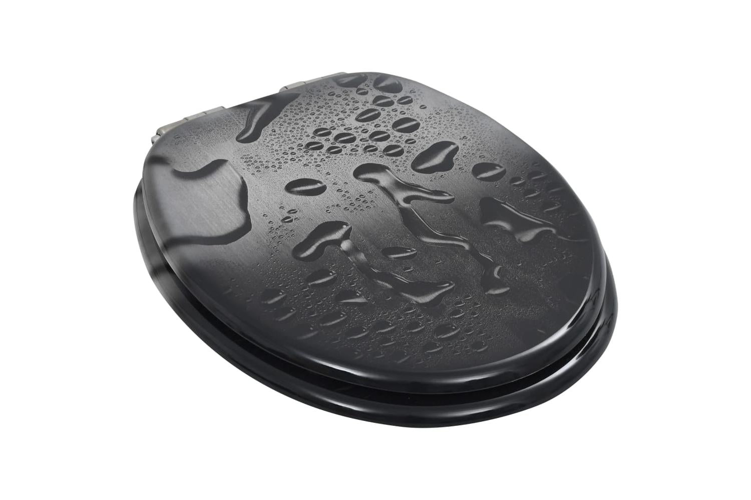 Vidaxl 143933 Wc Toilet Seat With Soft Close Lid Mdf Water Drop Design-3