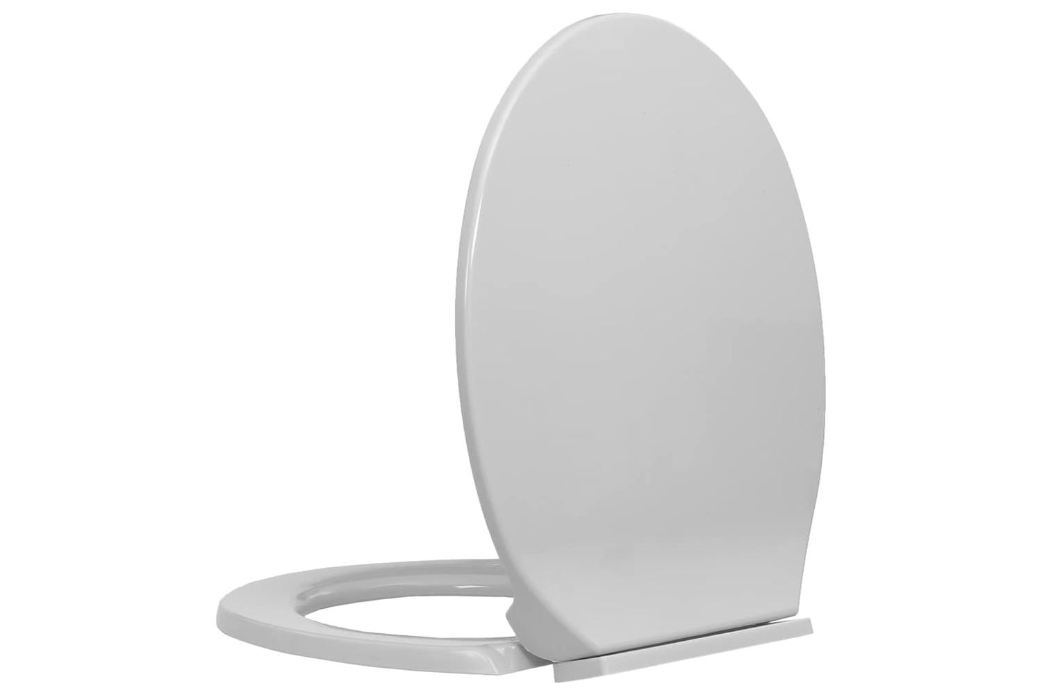 Vidaxl 145814 Soft-close Toilet Seat Light Grey Oval-3