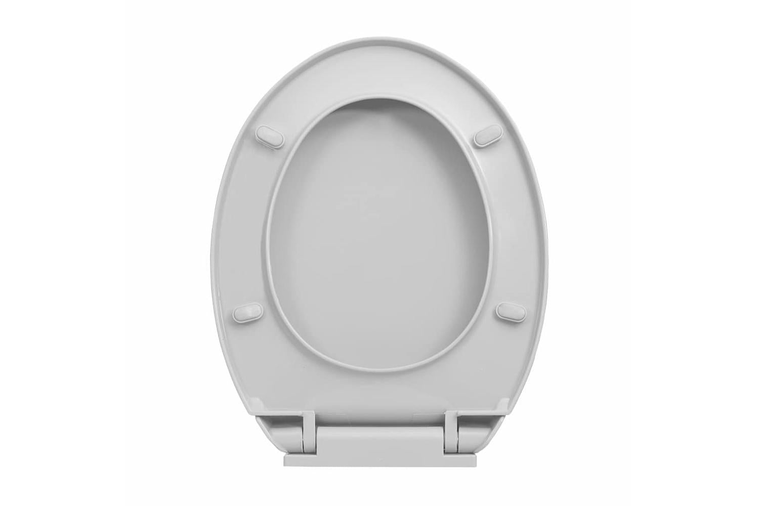 Vidaxl 145814 Soft-close Toilet Seat Light Grey Oval-5