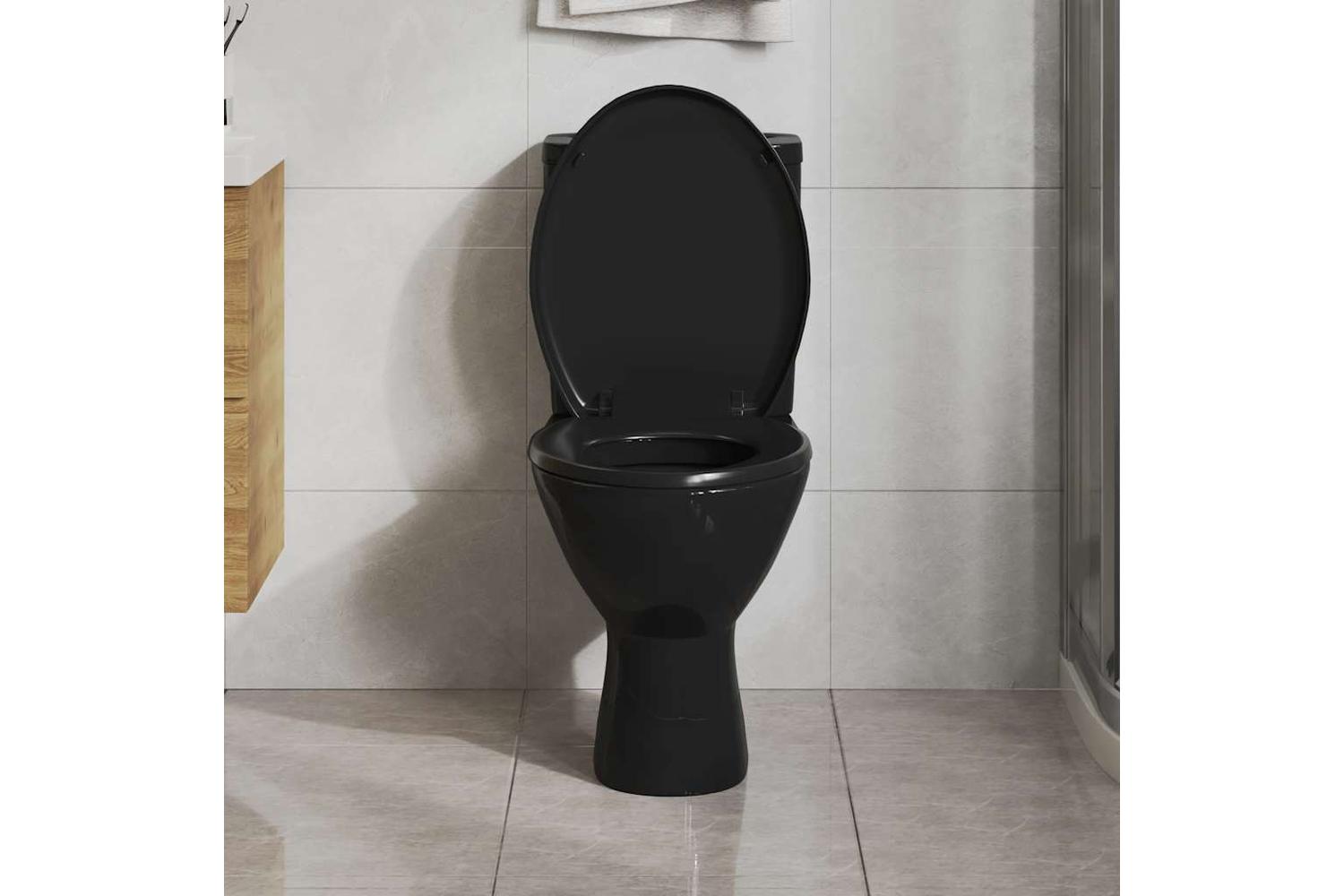 Vidaxl 145016 Soft-close Toilet Seat With Quick-release Design Black-2