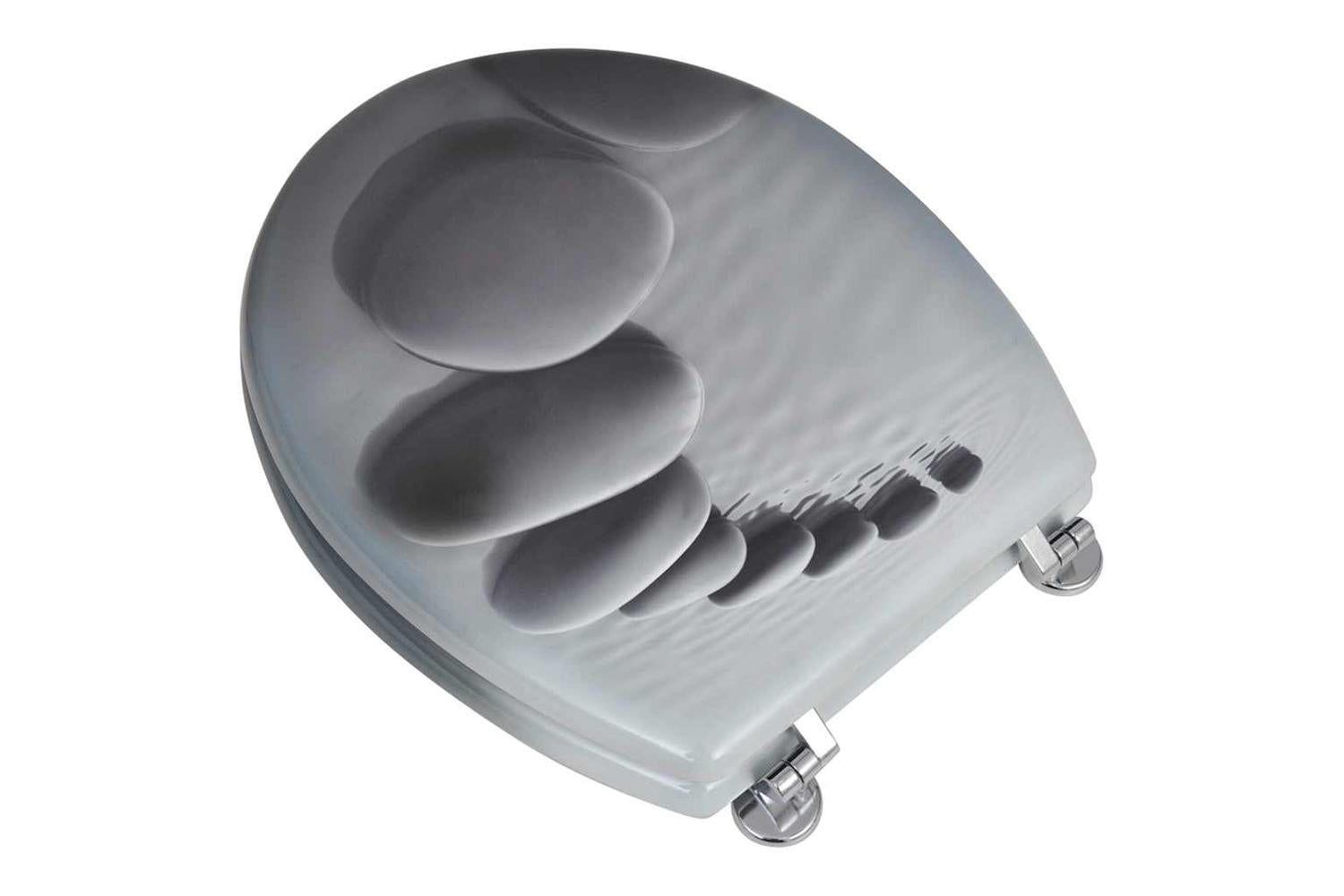 Vidaxl 275910 Toilet Seats With Lids 2 Pcs Mdf Stones-3
