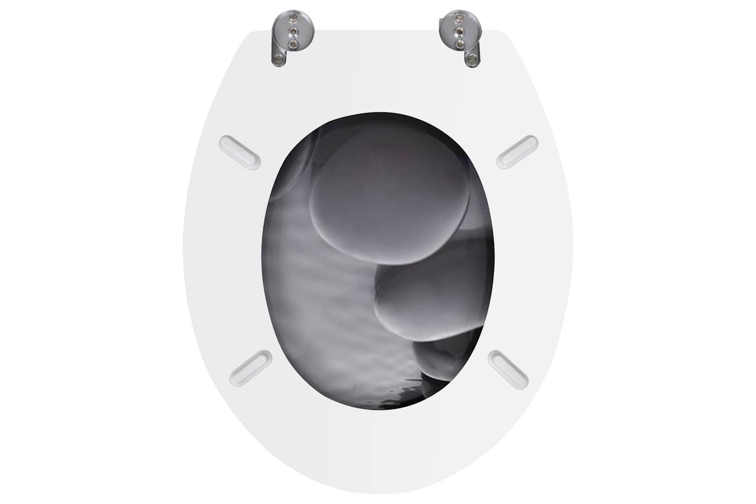 Vidaxl 275910 Toilet Seats With Lids 2 Pcs Mdf Stones-5