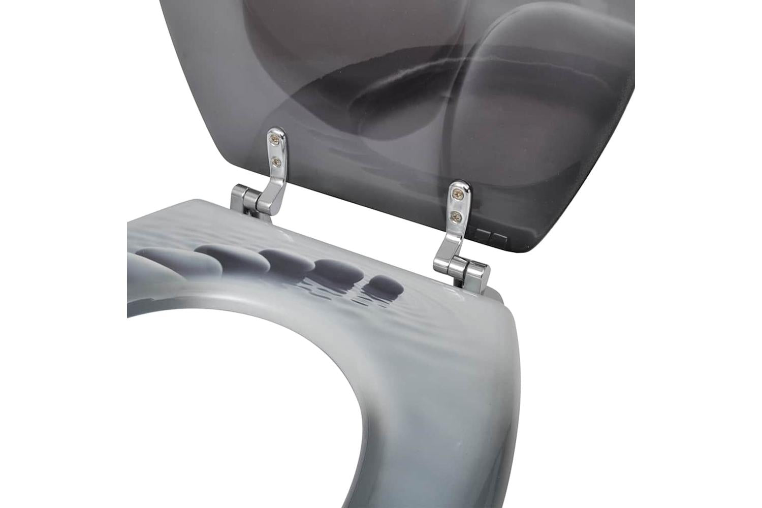 Vidaxl 275910 Toilet Seats With Lids 2 Pcs Mdf Stones-6