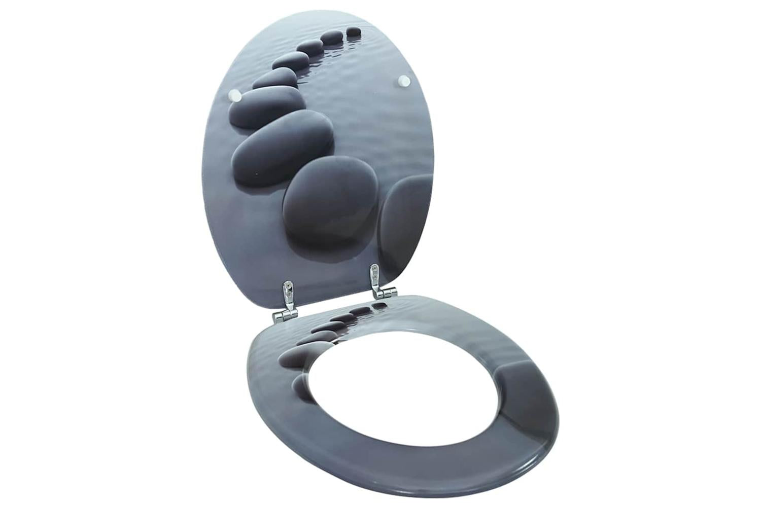 Vidaxl 140804 Wc Toilet Seat Mdf Lid Stones