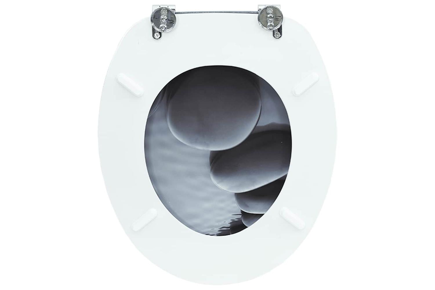 Vidaxl 140804 Wc Toilet Seat Mdf Lid Stones-6