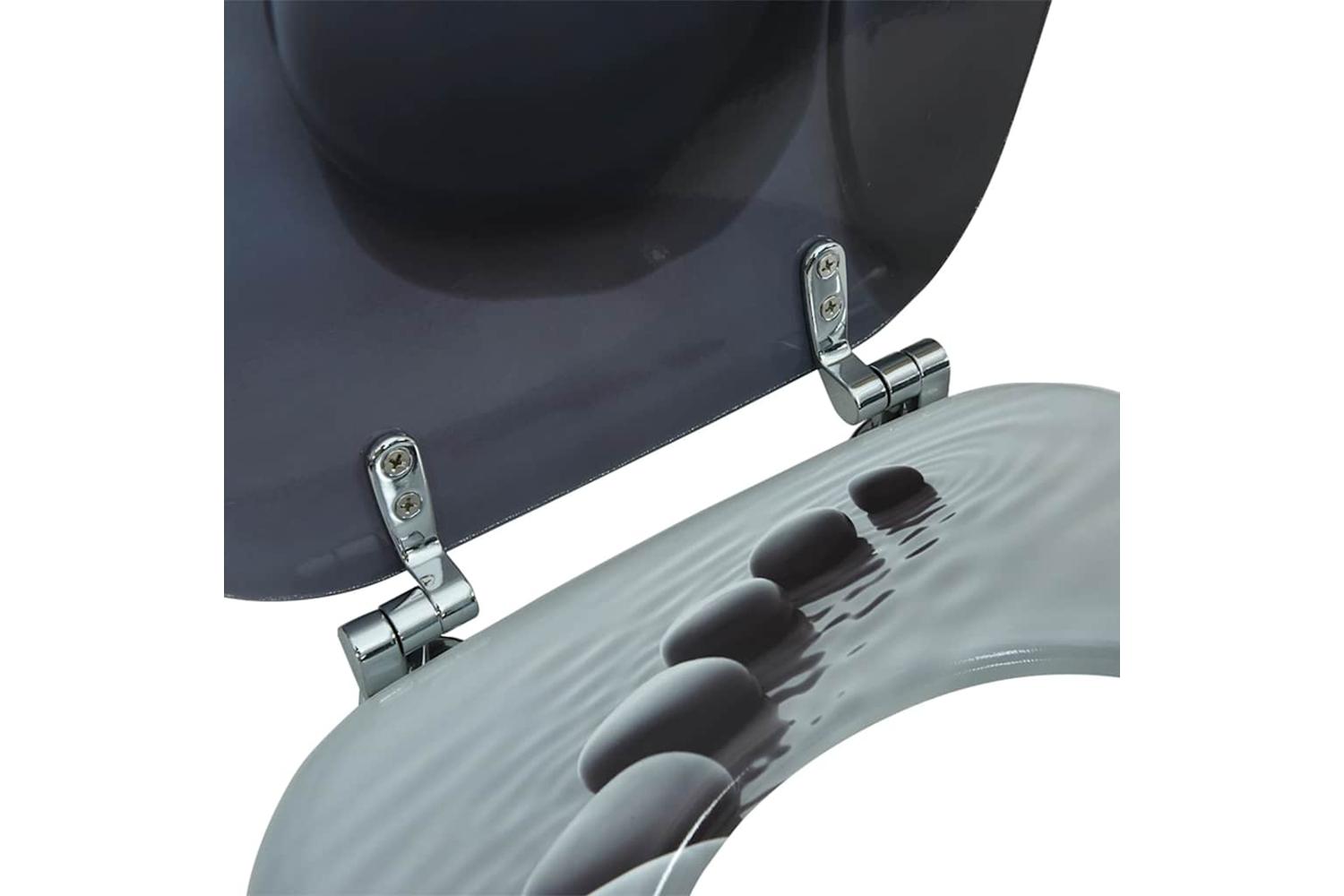 Vidaxl 140804 Wc Toilet Seat Mdf Lid Stones-8