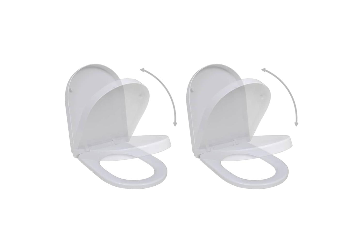 Vidaxl 275928 Toilet Seats With Soft Close Lids 2 Pcs Plastic White