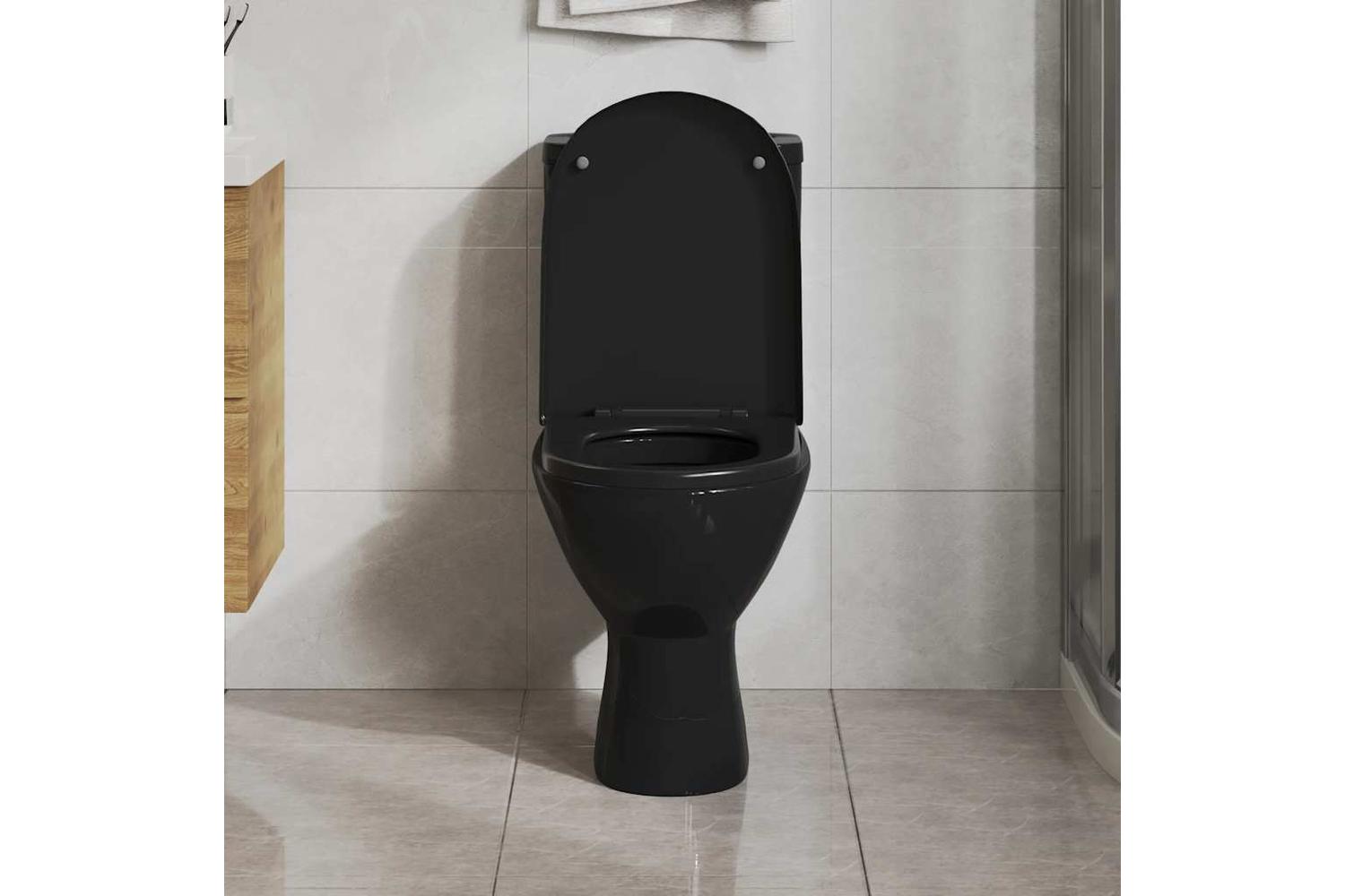 Vidaxl 145022 Soft-close Toilet Seat With Quick-release Design Black-2