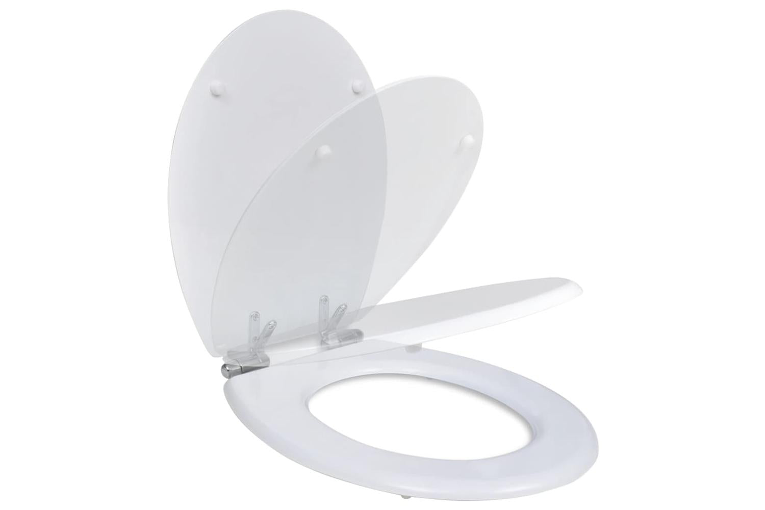 Vidaxl 140798 Wc Toilet Seat Mdf Soft Close Lid Simple Design White-2