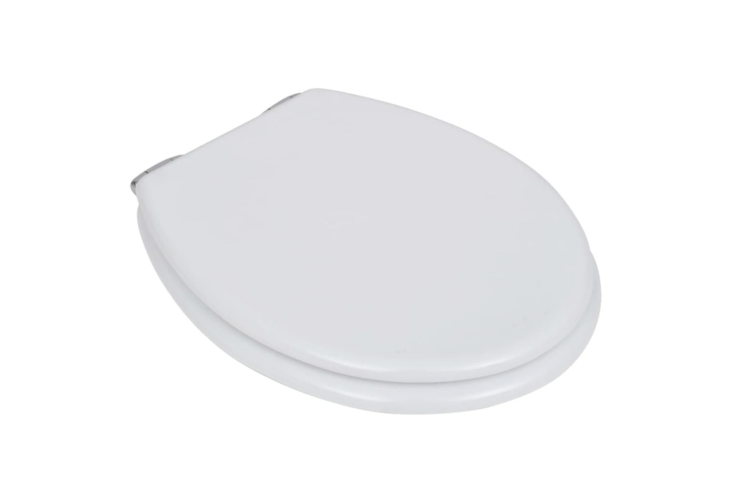 Vidaxl 140798 Wc Toilet Seat Mdf Soft Close Lid Simple Design White-3