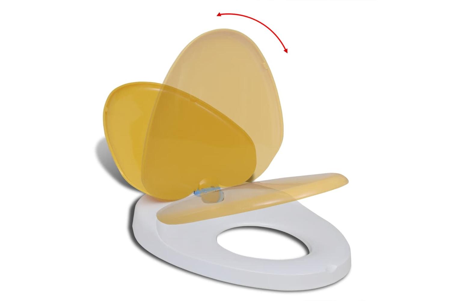 Vidaxl 141766 White & Yellow Soft-close Toilet Seat Adults/children-2