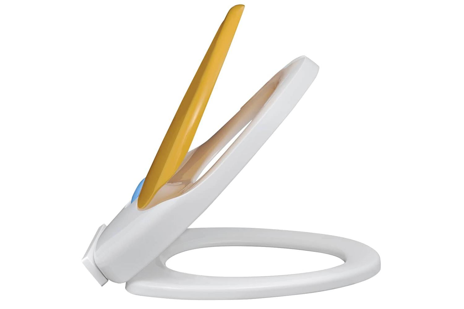 Vidaxl 141766 White & Yellow Soft-close Toilet Seat Adults/children-4