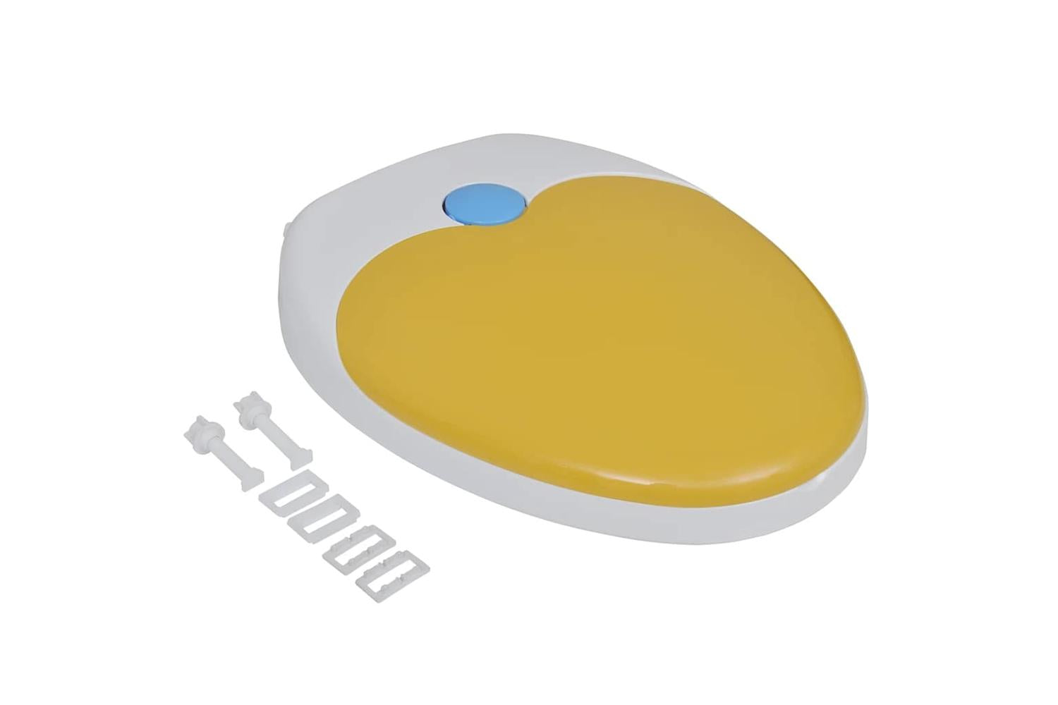 Vidaxl 141766 White & Yellow Soft-close Toilet Seat Adults/children-8