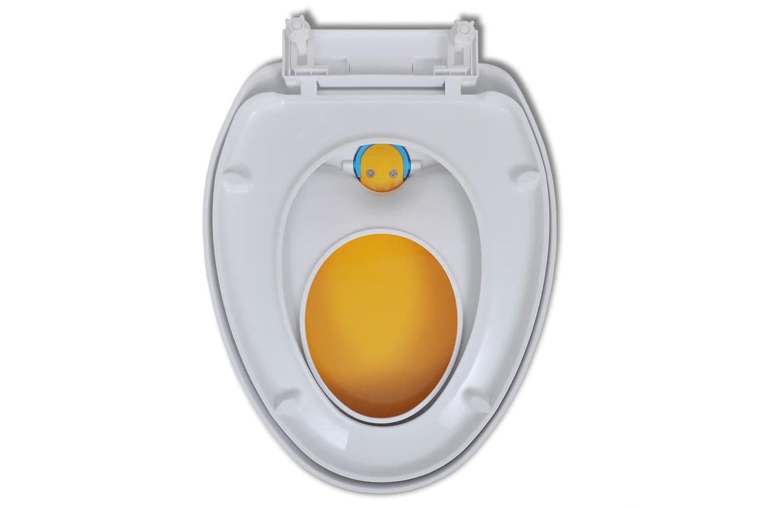 Vidaxl 141766 White & Yellow Soft-close Toilet Seat Adults/children-10