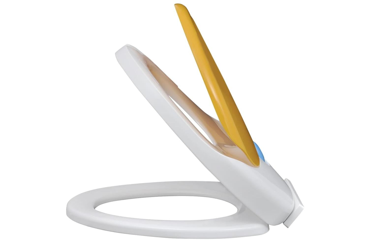 Vidaxl 275931 Toilet Seats With Soft Close Lids 2pcs Plastic White And Yellow-4