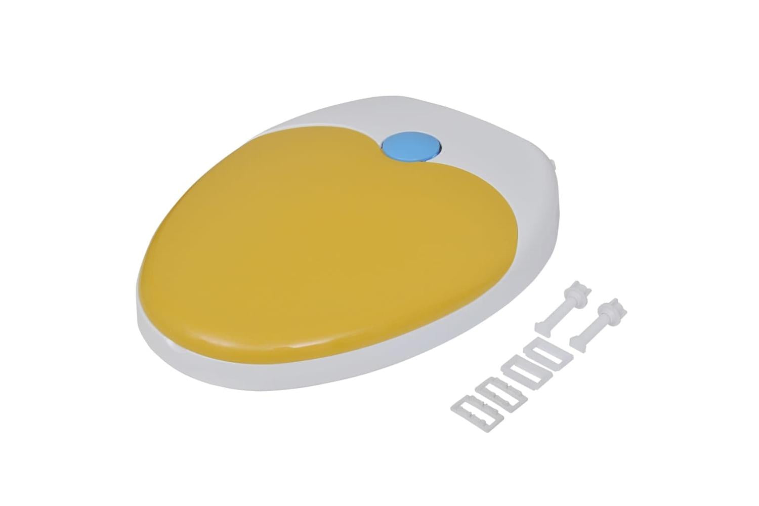 Vidaxl 275931 Toilet Seats With Soft Close Lids 2pcs Plastic White And Yellow-8