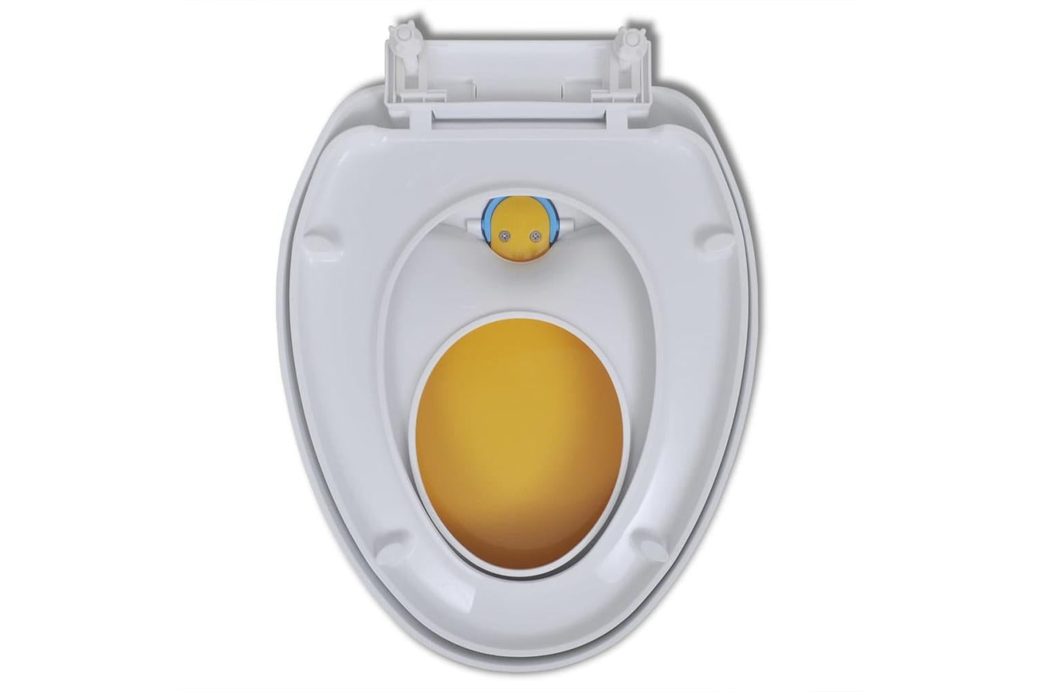 Vidaxl 275931 Toilet Seats With Soft Close Lids 2pcs Plastic White And Yellow-9