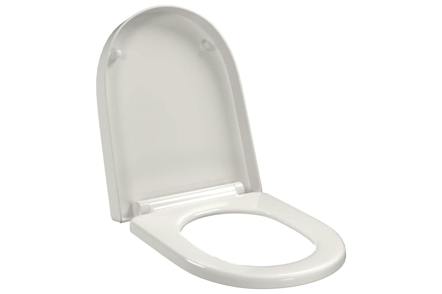Vidaxl Soft-close Toilet Seat With Quick-release Design White Square