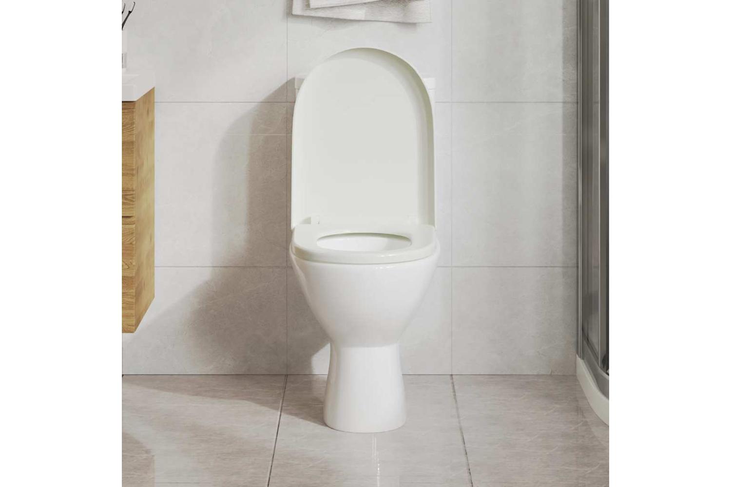 Vidaxl Soft-close Toilet Seat With Quick-release Design White Square-2